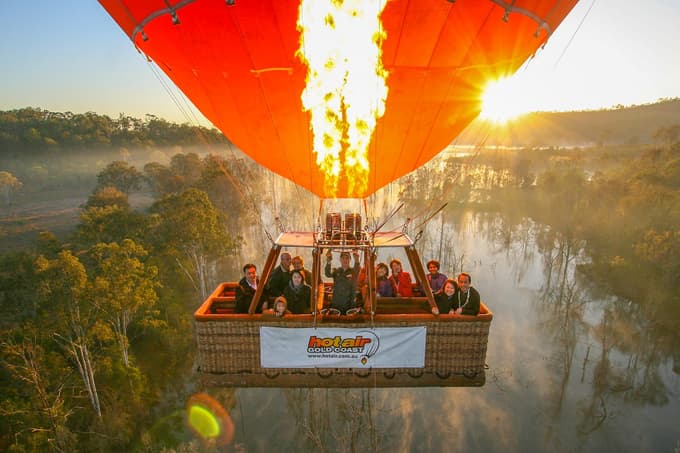 Hot air balloon flight
