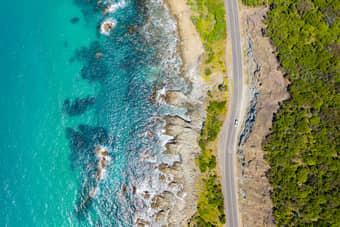 Aerial view of Great Ocean Road