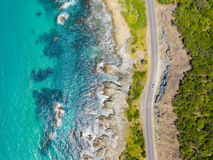 Aerial view of Great Ocean Road