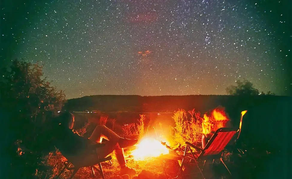 Bonfire under the stars