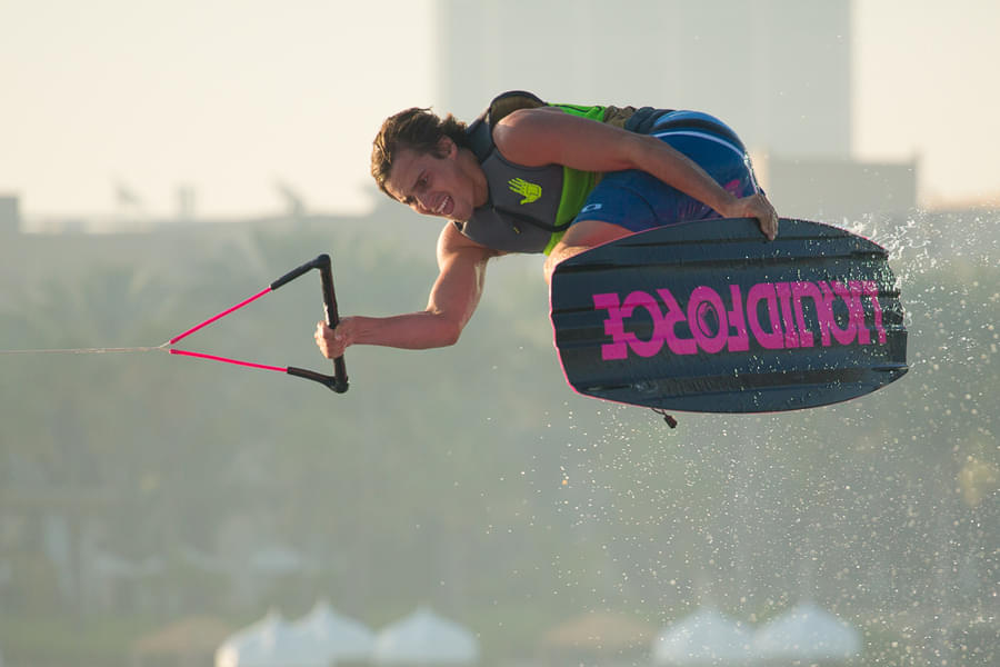  Wakeboard cuts through the waves, offering the thrill of a lifetime