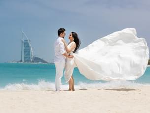 Couple at beach in Dubai