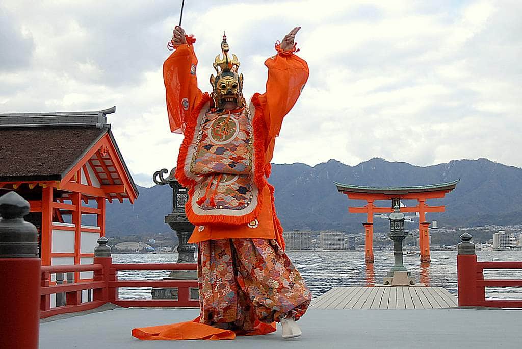 Watch Bugaku traditional court dance and music