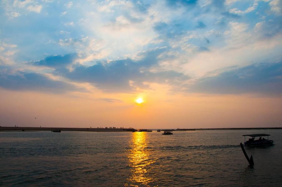 Sunset Boating in Poovar Island Image