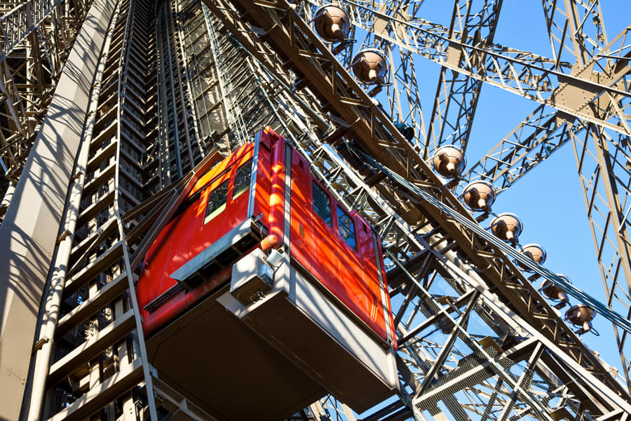 Enjoy the high speed glass elevator ride to the top