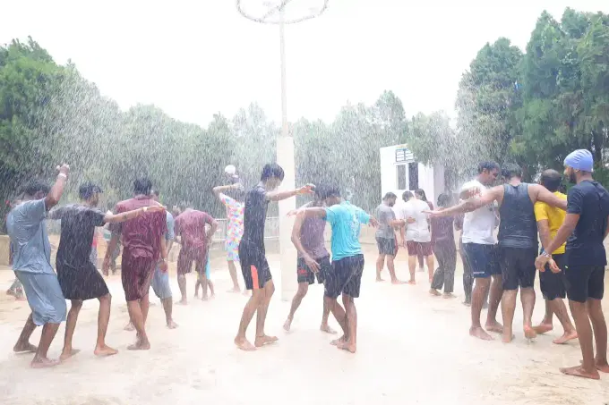 Let loose under the sky at the open-air Rain Dance zone