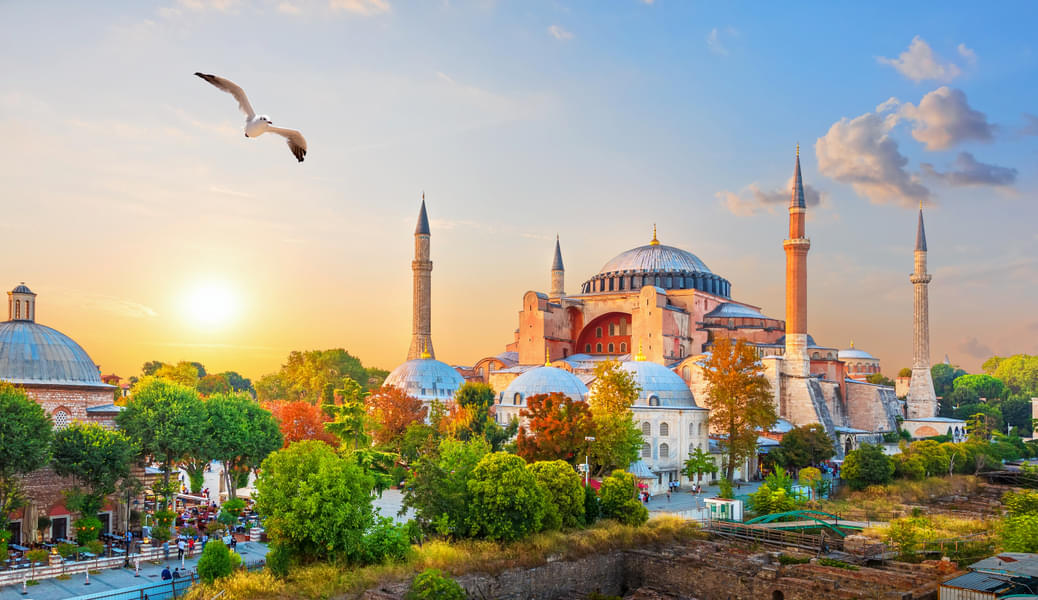 Visit the famous Hagia Sophia Museum, a mosque & cultural site in Istanbul