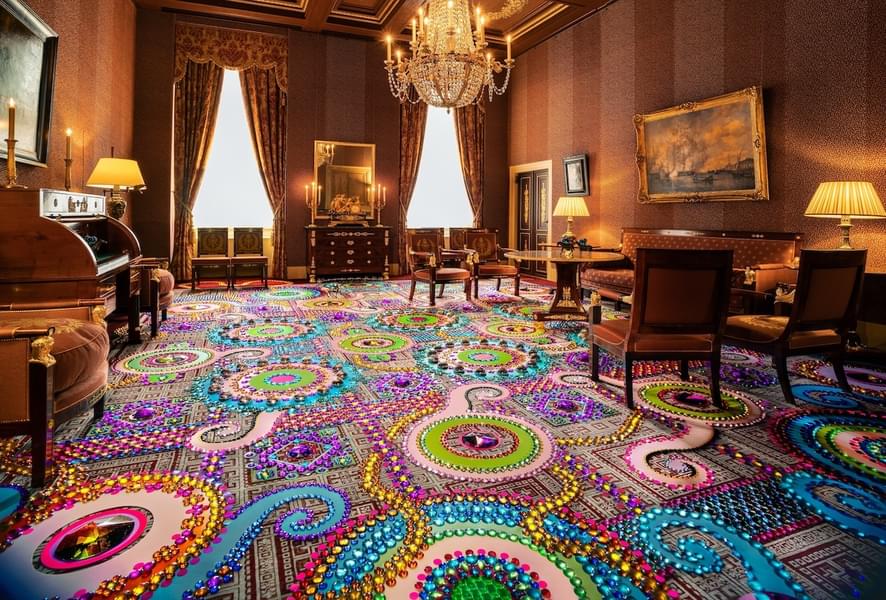 Discover the recently-installed carpet of jewels in the Palace