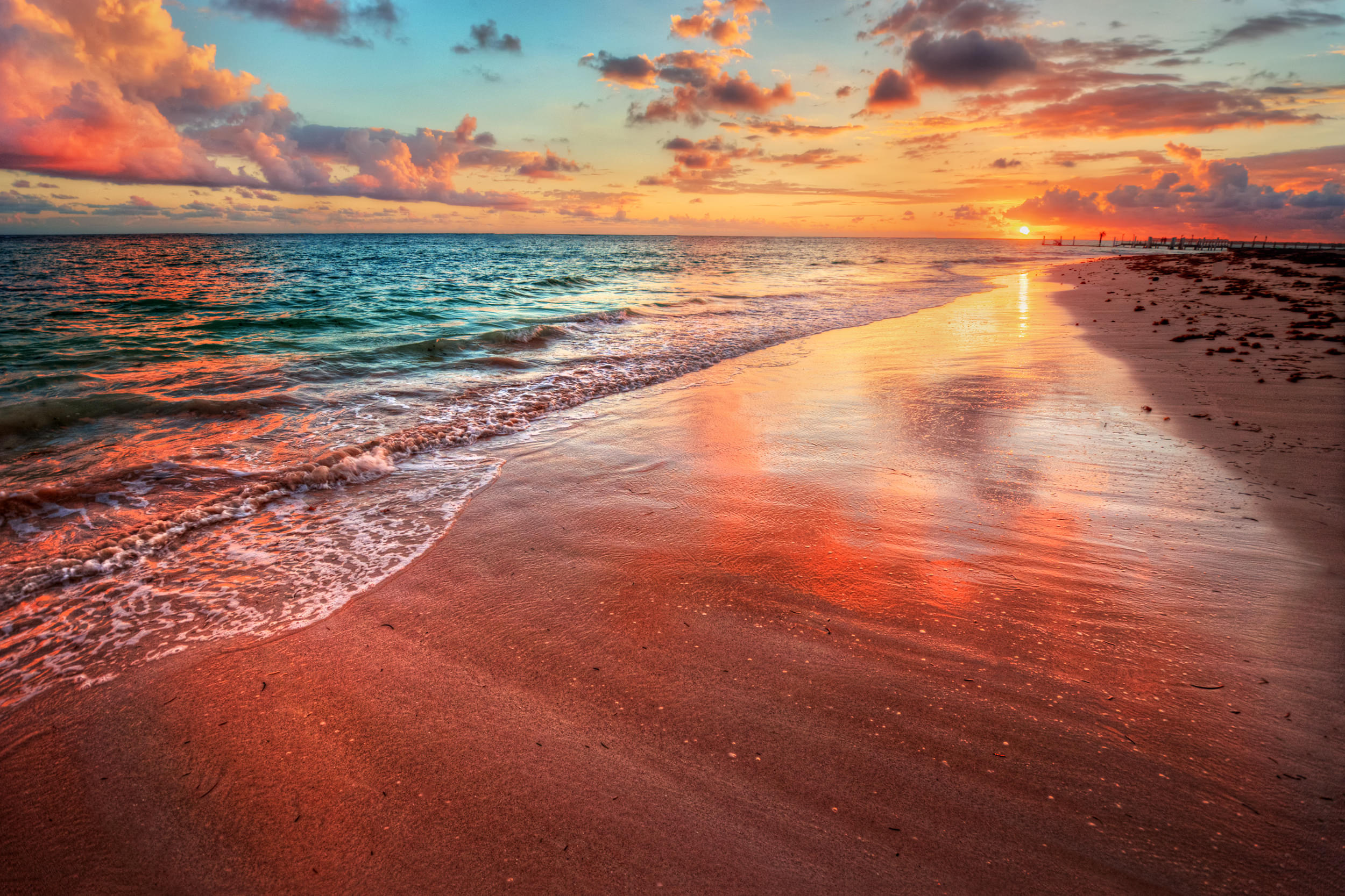 Catch a stunning sunset from the beach: