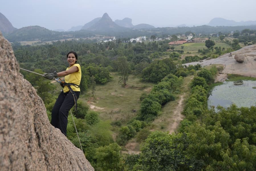 Rappelling at Ramanagara Hill Image