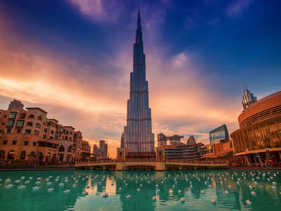 Admire the Burj Khalifa with awe as you marvel at its incredible design