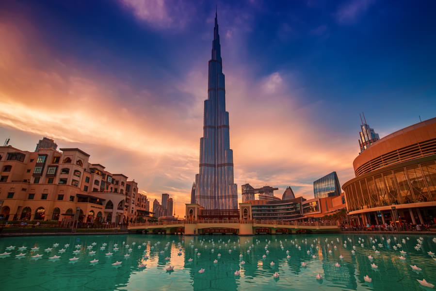 Admire the Burj Khalifa with awe as you marvel at its incredible design