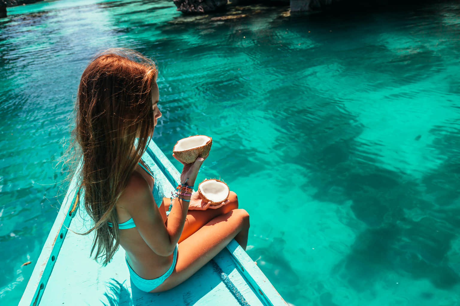 Enjoy fresh coconut juice right from the source