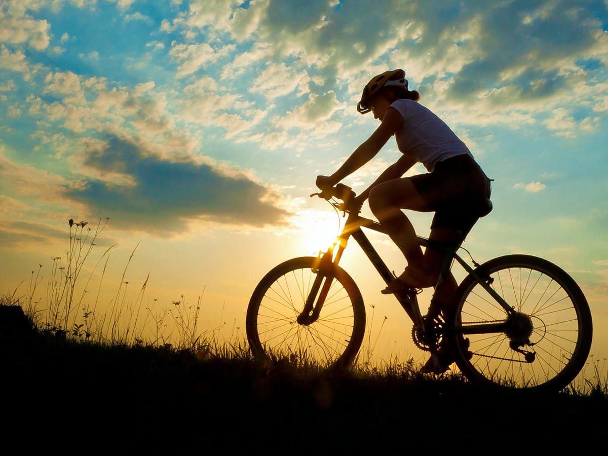 Biking at Divar Island in North Goa