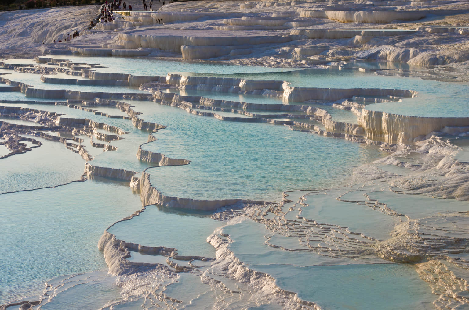 Admiring the Travertine Terraces