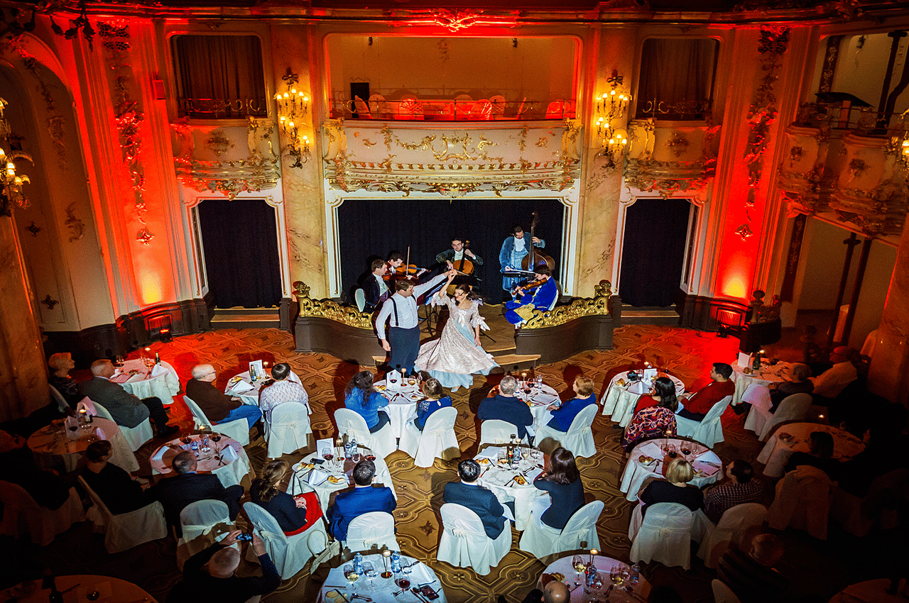 Mozart Dinner and Concert in Boccaccio Ballroom, Prague