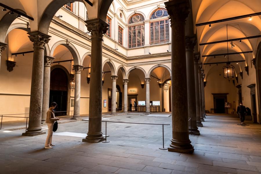 Inner courtyard of the Palazzo Strozzi