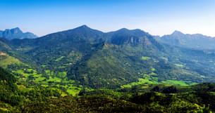 Panoramic view of the Knuckles mountains