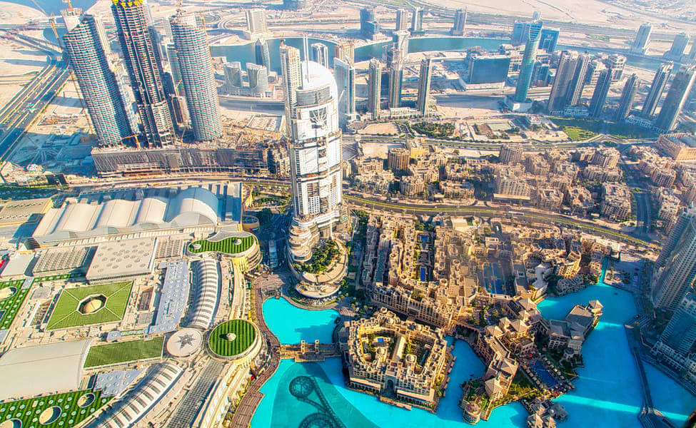 A breathtaking view as captured from the 124th floor of Burj Khalifa