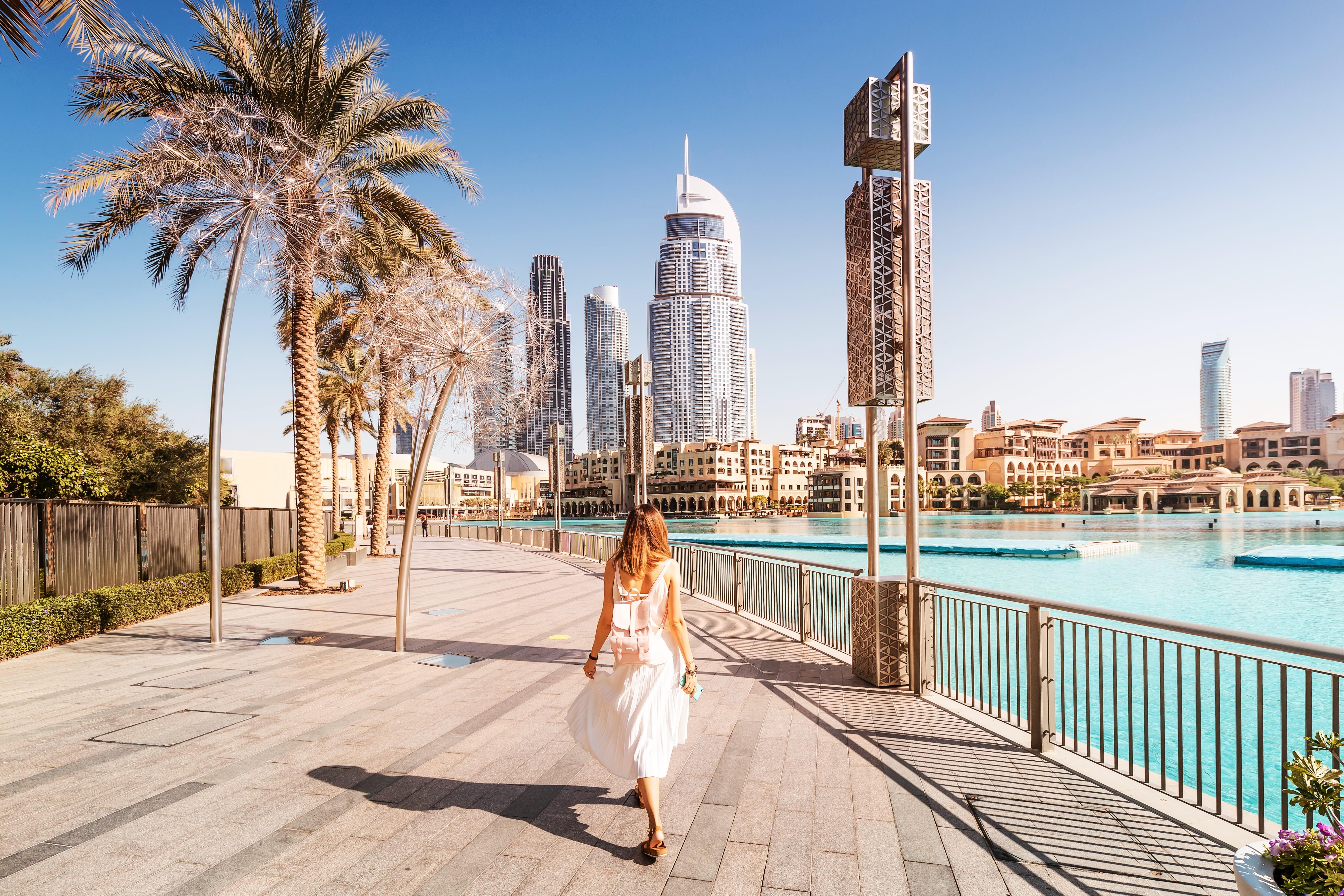 Tourist enjoying Dubai City