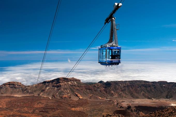 Ascend Mount Teide by cable car