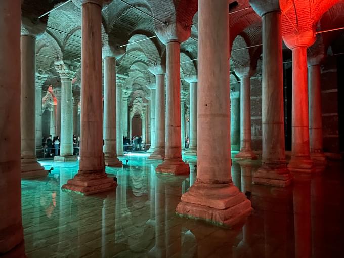 Reflective Walkway at Basilica Cistern