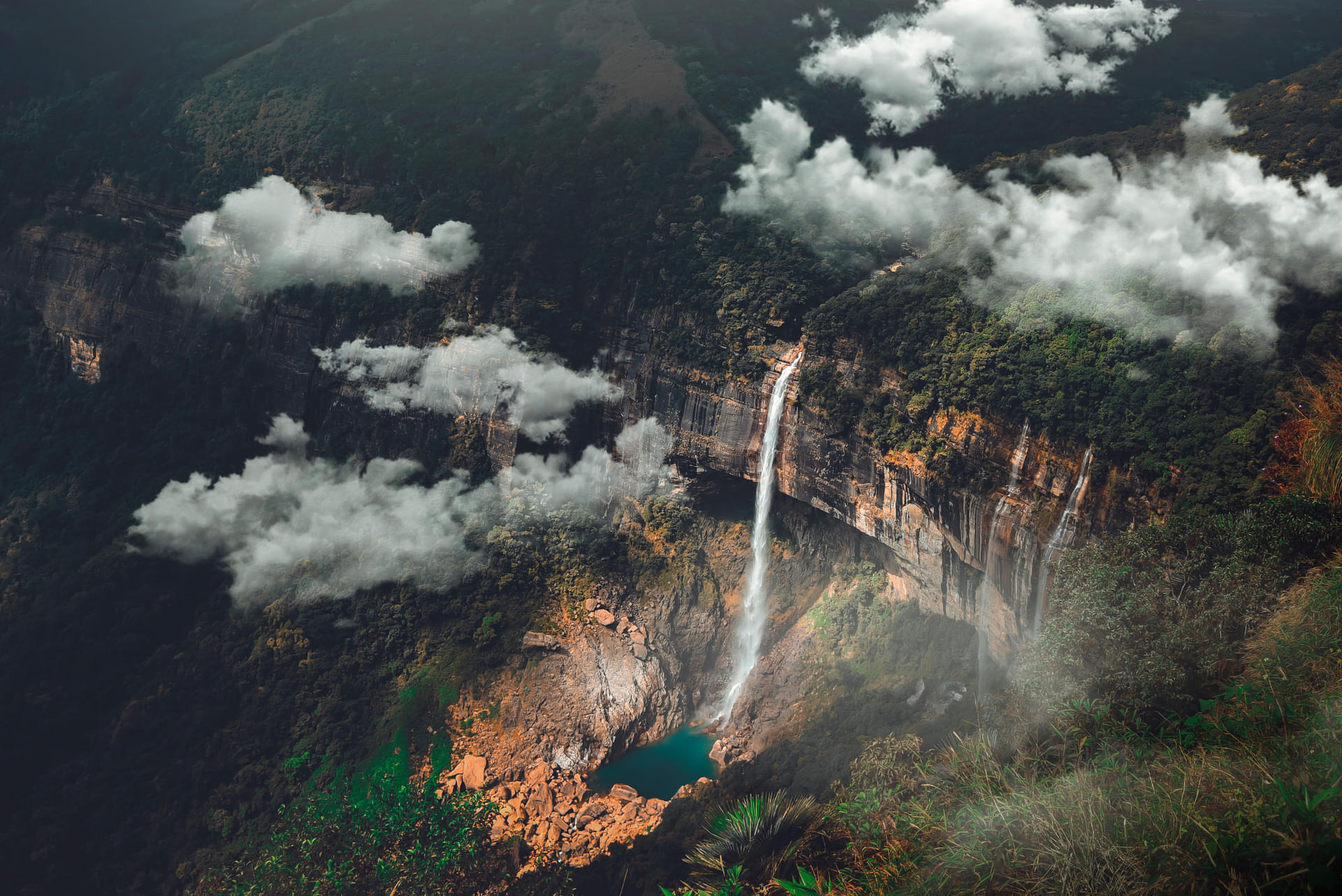 Marvel at the stunning views of the NohKaLikai Falls