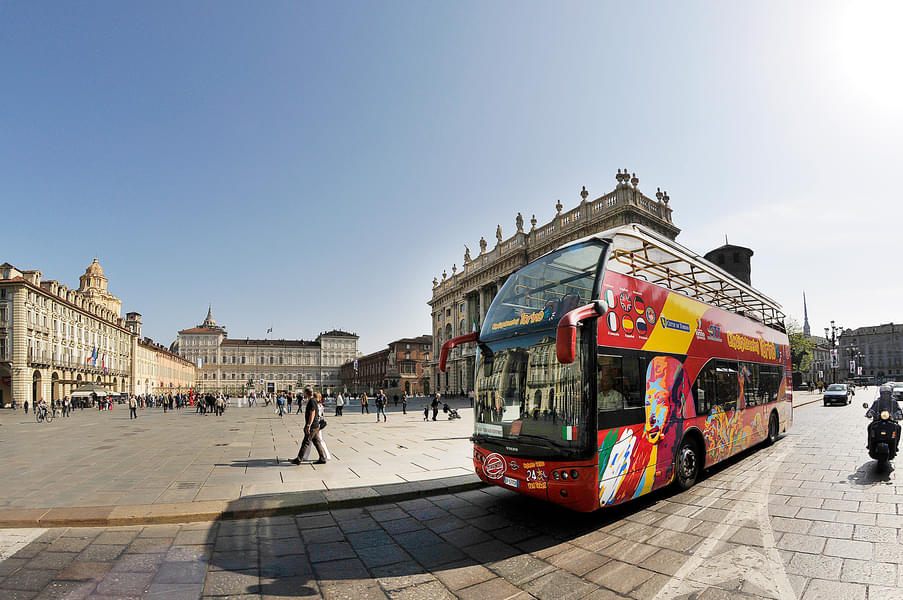 Explore Turin city during hop-on-hop-off bus tour