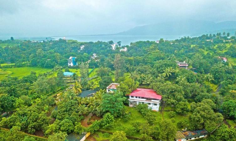 Aerial view of the bungalow