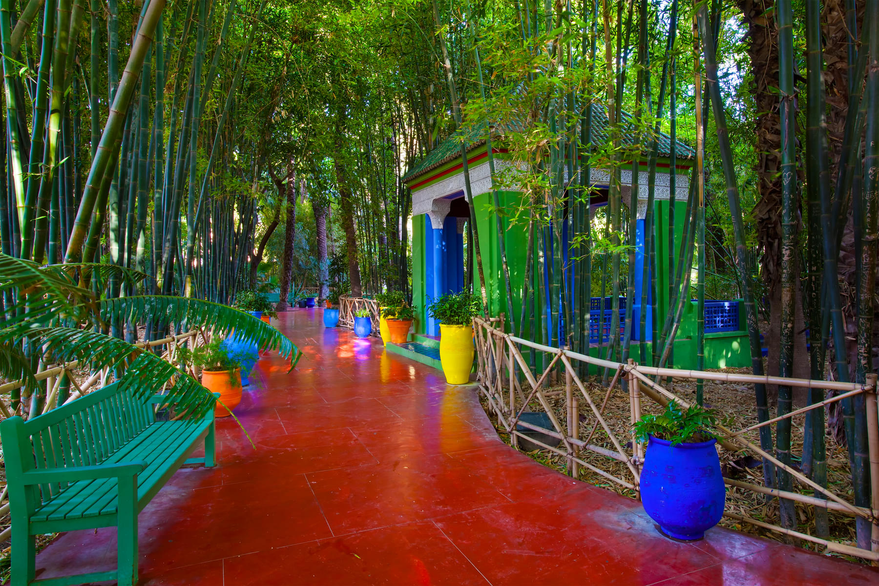 Stroll through the pathways covered with lush greenery