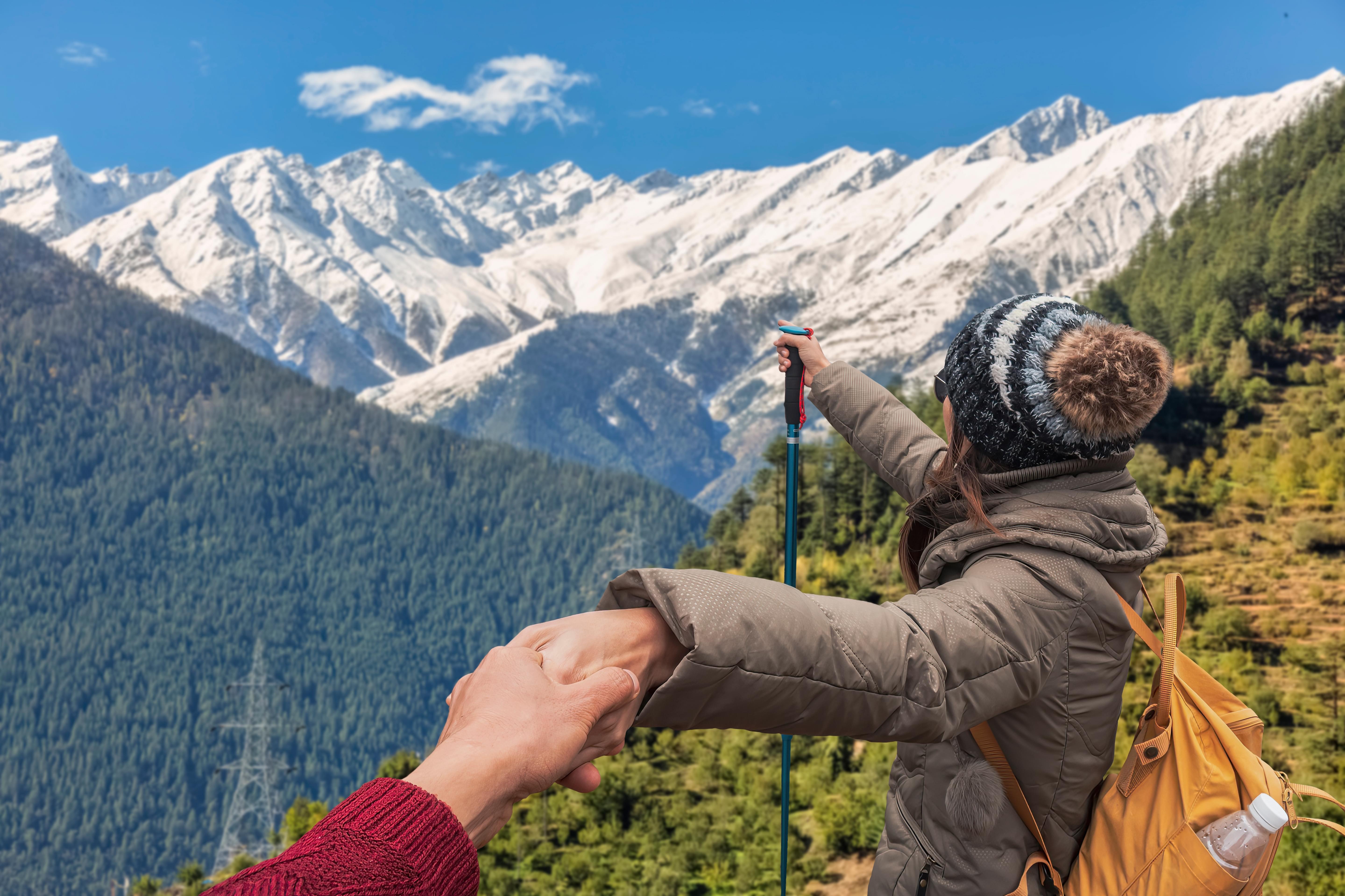 Couple having fun in Himachal