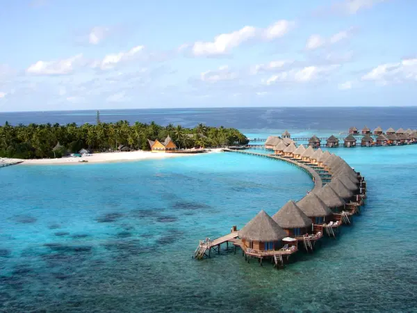 Aerial View of the Water Bungalows 