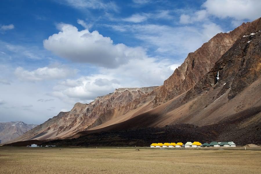 Stay at Camps in Sarchu and enjoy the breathtaking mountain views from your campsite