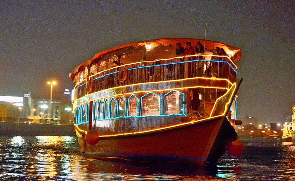 Aboard the Dhow cruise offering amazing views, delicious cuisine & an atmosphere of pure enchantment