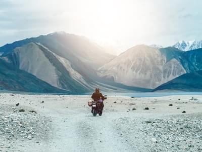 Embark on a thrilling adventure as you ride through the rugged and scenic roads of Ladakh