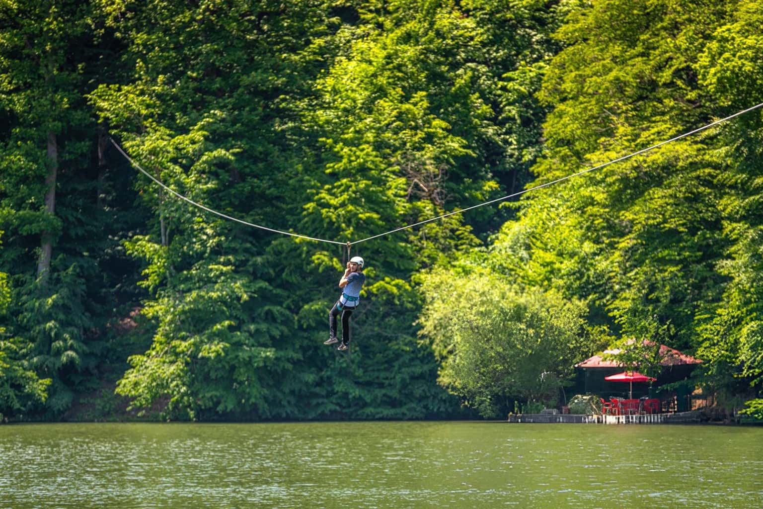 Zipline at Sattal Lake, Nainital