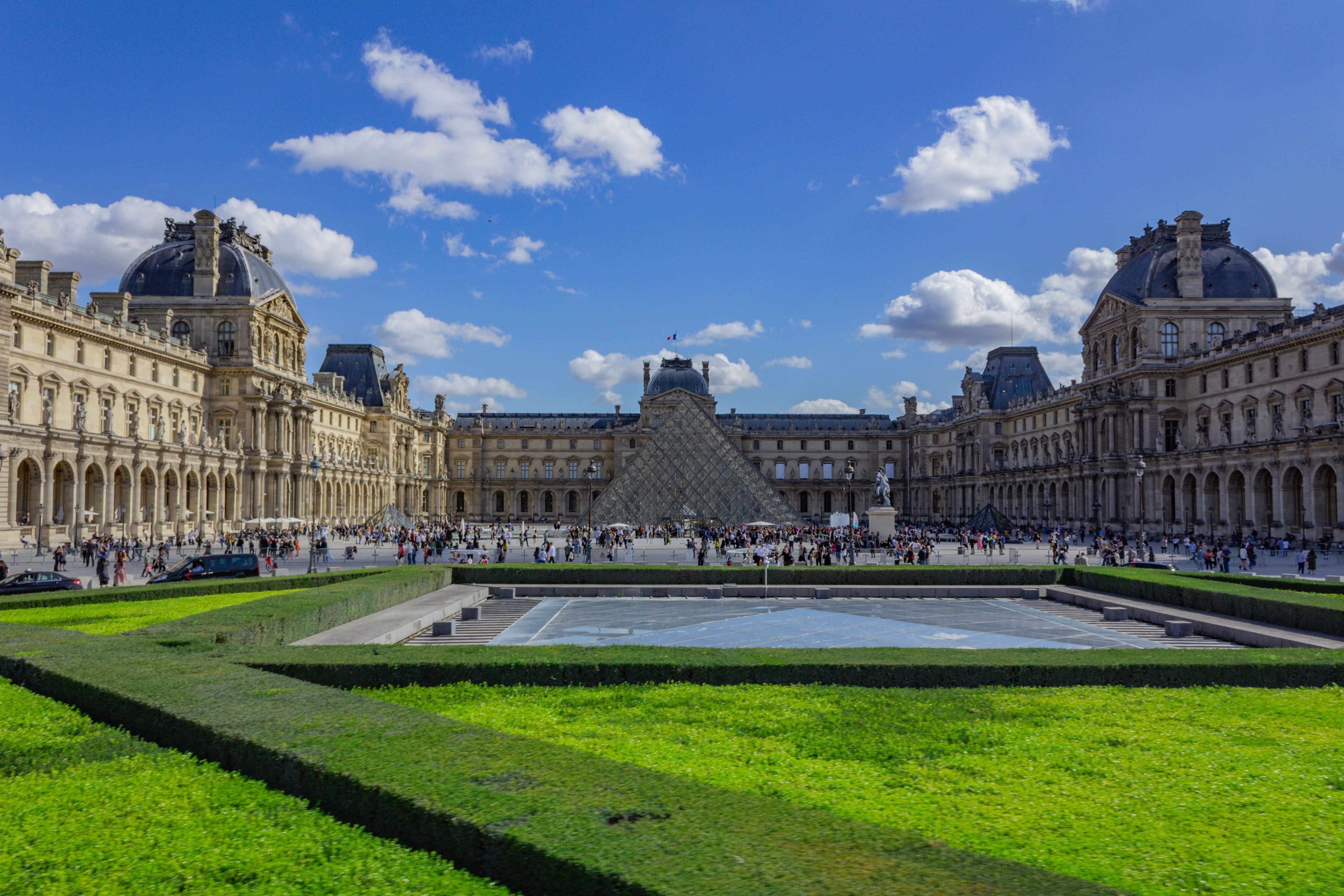 The Majestic Exterior of the Louvre Museum