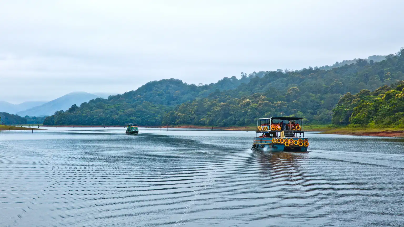 Boating on Periyar Lake