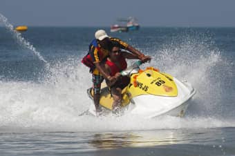 Ride the waves at Calangute Beach on a thrilling jet ski