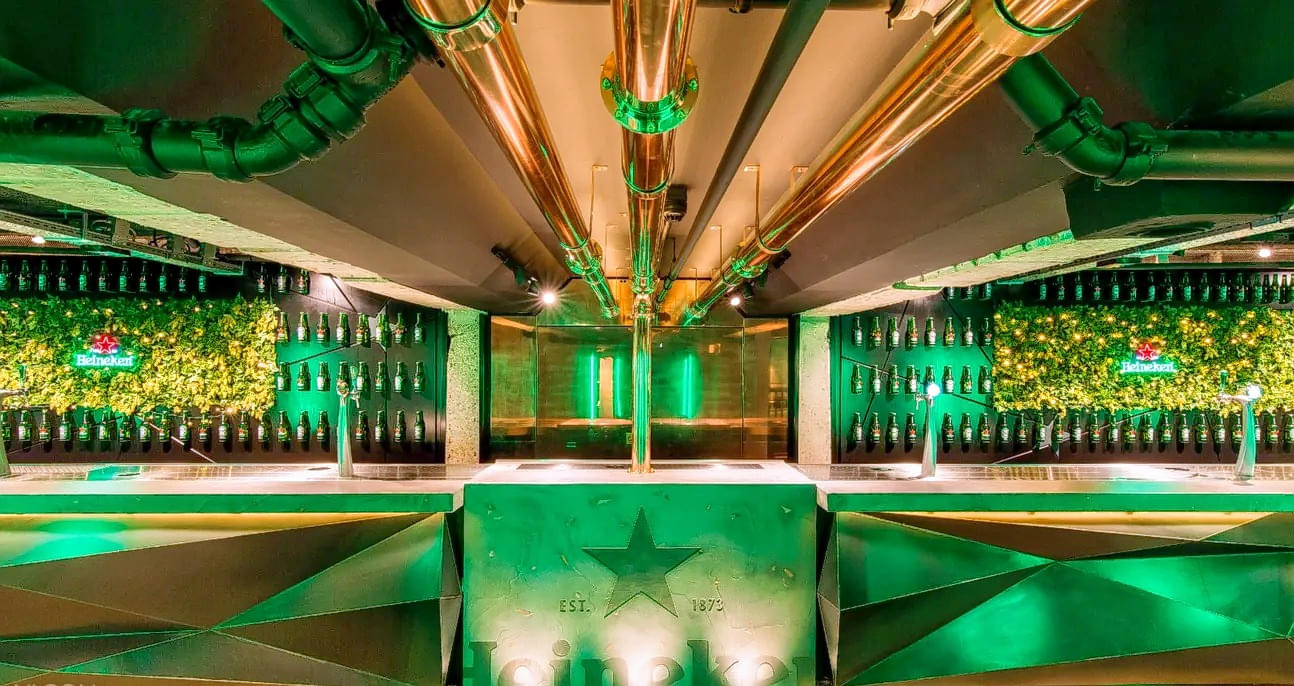 See the majestic bar at the Heineken Experience