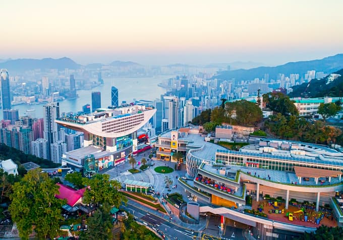 Observation deck at Victoria Peak summit