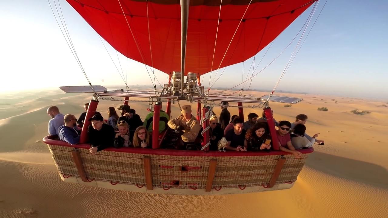 Enjoy the hot air balloon ride