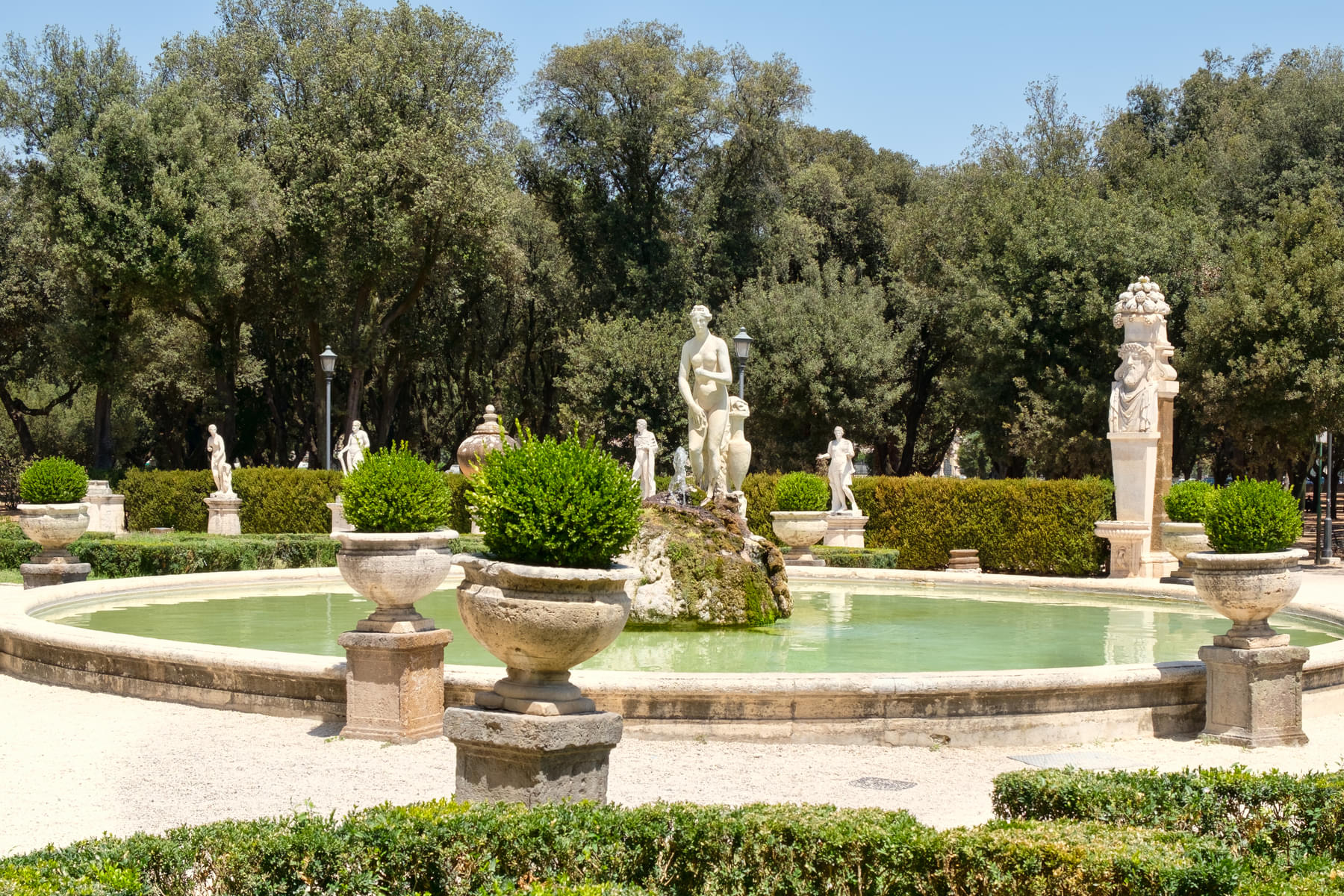 Sculptures at Villa Borghese