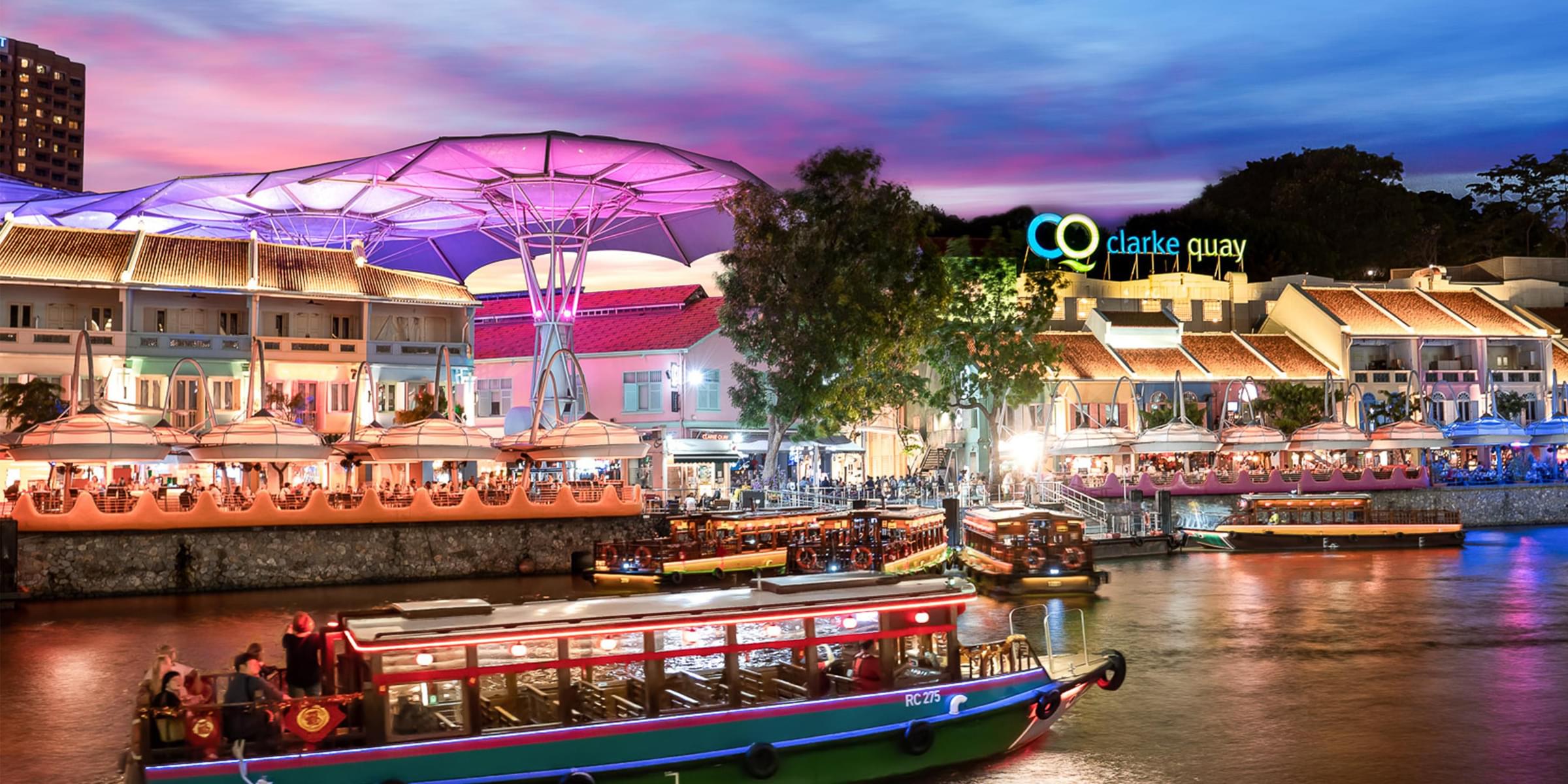 Magnificent view of the Clark Quay