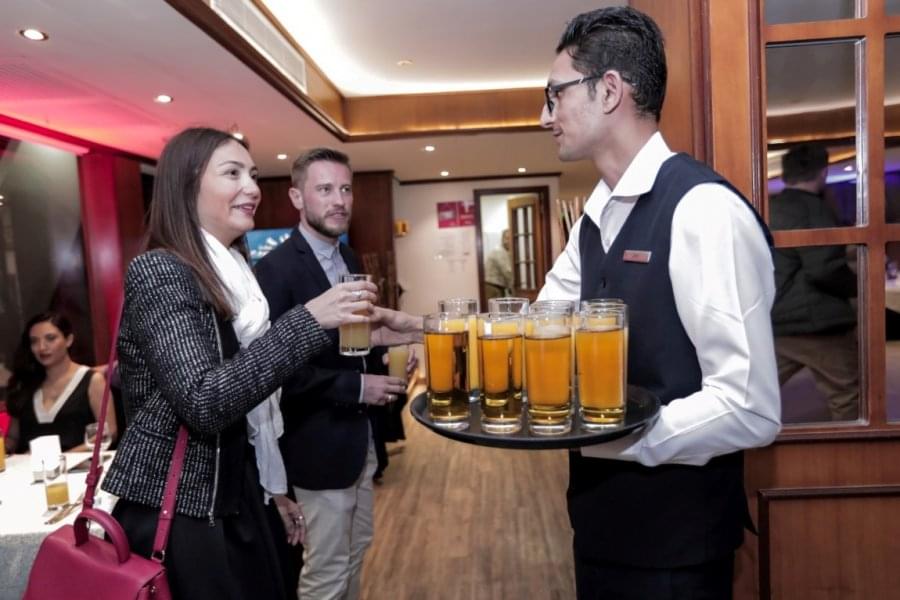 Enjoy the welcome drinks when you arrive