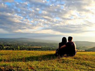 Couple spending their time at Shillong peak 