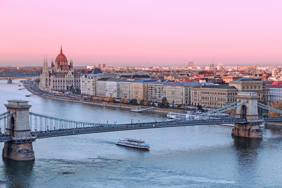 Enjoy the two in one offer of visiting Parliment house and cruise sailing in Danube river
