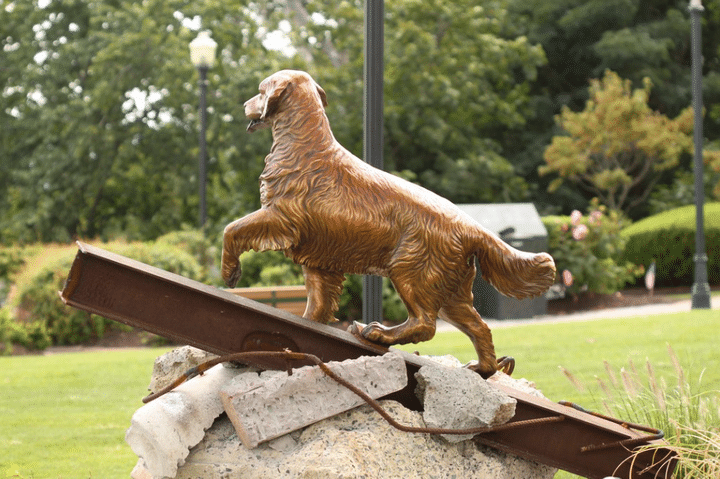K-9 statue at 911 memorial museum