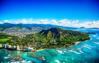 Stunning view of Honolulu and its coastline