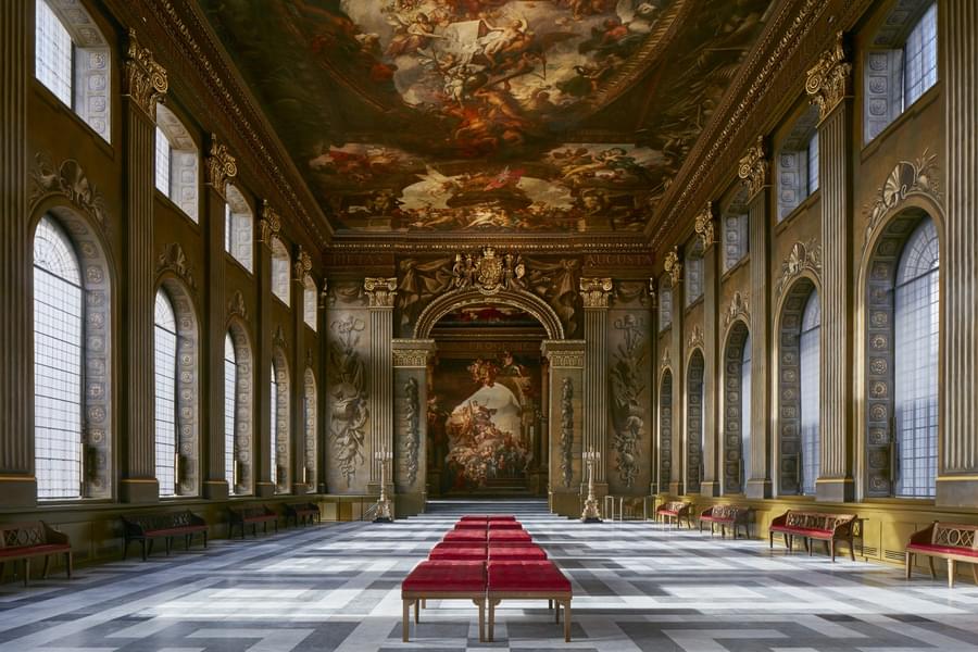 Marvel at the baroque style architecture in the Hall
